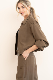 Aaiko |  Balloon jacket Rosalie | dark green | Picture 8