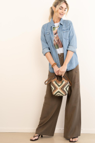 Aaiko |  Wide leg trousers River | dark green | Picture 4