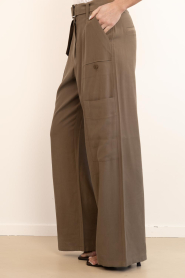 Aaiko |  Wide leg trousers River | dark green | Picture 6