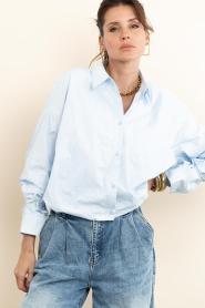 Aaiko |  Blouse with elastic waistband Mikkie | blue | Picture 4