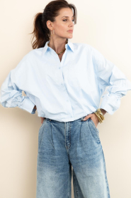 Aaiko |  Blouse with elastic waistband Mikkie | blue | Picture 6