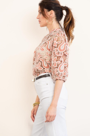 Aaiko :  Jacquard top Shaila | pink - img8