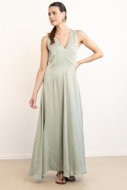 Copenhagen Muse |  Viscose maxi dress Visha | green | Picture 5