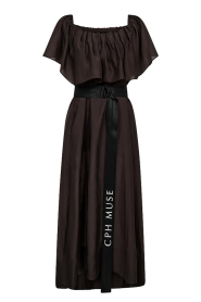 Copenhagen Muse |  Off-shoulder maxi dress Molly | brown | Picture 1