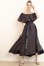 Copenhagen Muse |  Off-shoulder maxi dress Molly | brown | Picture 8