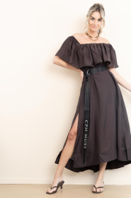 Copenhagen Muse |  Off-shoulder maxi dress Molly | brown | Picture 4