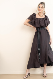 Copenhagen Muse |  Off-shoulder maxi dress Molly | brown | Picture 2