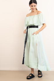 Copenhagen Muse |  Off-shoulder maxi dress Molly | light green | Picture 5