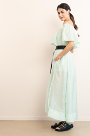 Copenhagen Muse |  Off-shoulder maxi dress Molly | light green | Picture 6