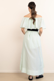 Copenhagen Muse |  Off-shoulder maxi dress Molly | light green | Picture 8