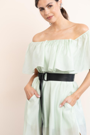 Copenhagen Muse |  Off-shoulder maxi dress Molly | light green | Picture 9