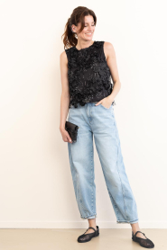 Copenhagen Muse |  Lace top with lurex Rosaly | black | Picture 3