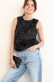 Copenhagen Muse |  Lace top with lurex Rosaly | black | Picture 4