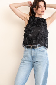 Copenhagen Muse |  Lace top with lurex Rosaly | black | Picture 6