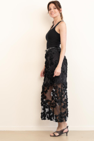 Copenhagen Muse |  Lace skirt with lurex Rosaly | black | Picture 7