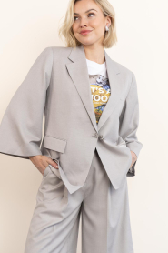 Copenhagen Muse |  Blazer with broche Tenna | grey | Picture 4