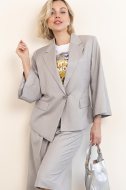 Copenhagen Muse |  Blazer with broche Tenna | grey | Picture 2