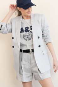 Copenhagen Muse |  Double breasted blazer Natalie | grey blue  | Picture 2
