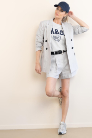 Copenhagen Muse |  Double breasted blazer Natalie | grey blue  | Picture 3
