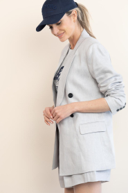 Copenhagen Muse |  Double breasted blazer Natalie | grey blue  | Picture 7