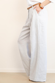 Copenhagen Muse |  Linen trousers Natalie | blue grey | Picture 6
