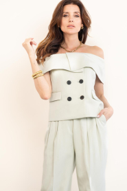 Copenhagen Muse |  Off-shoulder top Ivanna | green | Picture 5