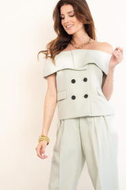 Copenhagen Muse |  Off-shoulder top Ivanna | green | Picture 2