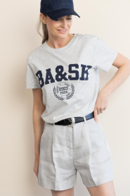 Copenhagen Muse :  Linen bermuda short Natalie | grey blue - img5