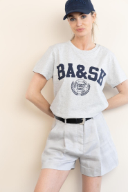 Copenhagen Muse :  Linen bermuda short Natalie | grey blue - img6