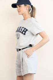 Copenhagen Muse :  Linen bermuda short Natalie | grey blue - img7
