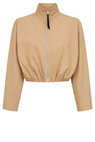 Copenhagen Muse |  Cropped bomber jacket Tailor | camel