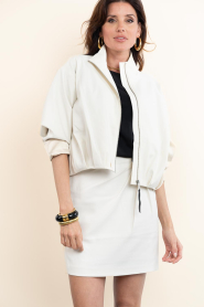 Copenhagen Muse |  Mini skirt with smocked detail Tailor | natural | Picture 2