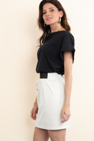 Copenhagen Muse |  Mini skirt with smocked detail Tailor | natural | Picture 7