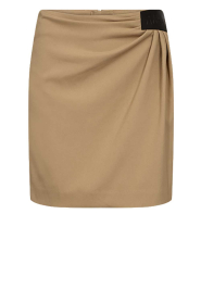 Copenhagen Muse |  Mini skirt with smocked detail Tailor | camel