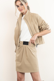 Copenhagen Muse |  Mini skirt with smocked detail Tailor | camel | Picture 2