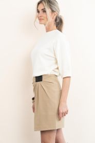 Copenhagen Muse |  Mini skirt with smocked detail Tailor | camel | Picture 7