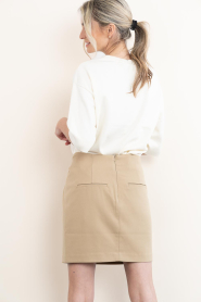 Copenhagen Muse |  Mini skirt with smocked detail Tailor | camel | Picture 8