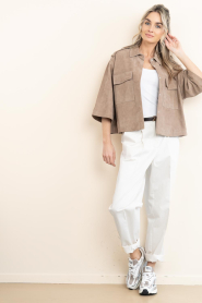 Copenhagen Muse |  Poplin barrel trousers Selena | natural | Picture 3