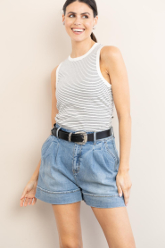 Copenhagen Muse :  Striped stretch top Siv | natural - img4
