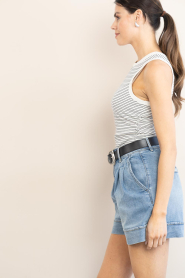 Copenhagen Muse :  Striped stretch top Siv | natural - img6