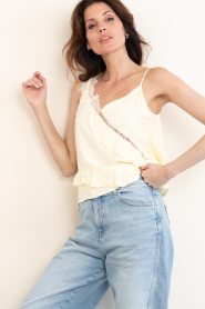 Copenhagen Muse |  Top with lace details Norma | light yellow | Picture 8