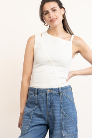 Copenhagen Muse |  Stretch asymetrical top Siv | natural | Picture 2
