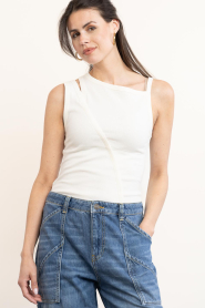 Copenhagen Muse |  Stretch asymetrical top Siv | natural | Picture 3