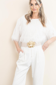 Copenhagen Muse |  Top with fringes Fallon | natural | Picture 4