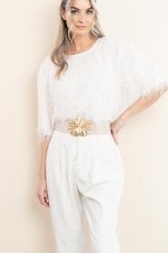 Copenhagen Muse |  Top with fringes Fallon | natural | Picture 5