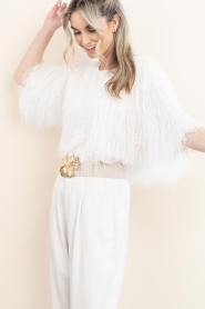 Copenhagen Muse |  Top with fringes Fallon | natural | Picture 6