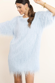 Copenhagen Muse |  Mini dress with fringes Fallon | light blue | Picture 2