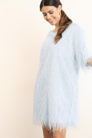 Copenhagen Muse |  Mini dress with fringes Fallon | light blue | Picture 6