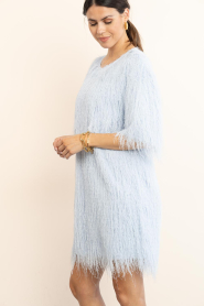Copenhagen Muse |  Mini dress with fringes Fallon | light blue | Picture 8