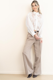 Copenhagen Muse |  Cropped blouse with lace details Molly | natural | Picture 3